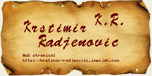 Krstimir Rađenović vizit kartica
